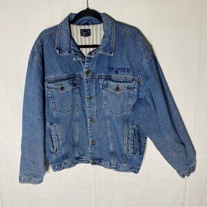 Vintage Texx Blue Denim Cotton Lined Trucker Jacket Jean Jacket M